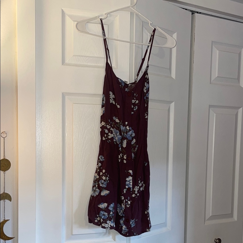 Floral Burgundy Dress